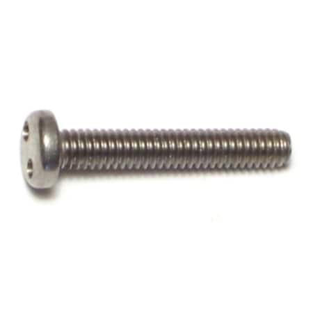 Midwest Fastener #8-32 x 1 in Spanner Pan Machine Screw, Plain 18-8 Stainless Steel, 10 PK 70987